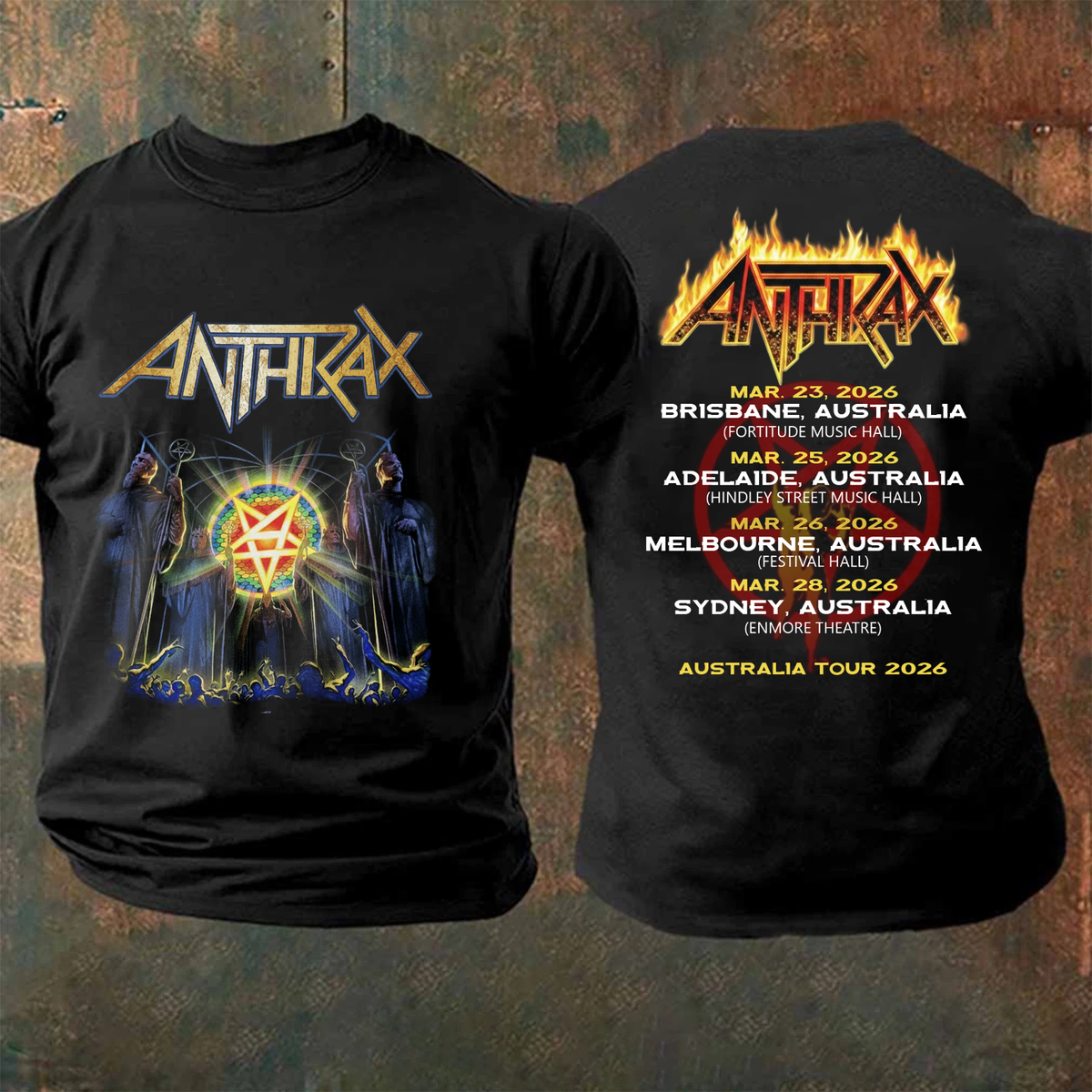 Anthrax Band Tour Australia 2026 Tshirt | eBay Australia