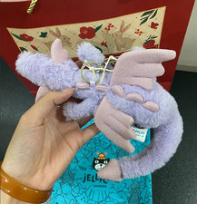 Jellycat Dragon Plush Keychain Bag Charm Purple - NWT Cute Gift with Dust Bag
