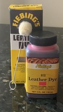 NEW Fiebing's Leather Dye w/ wool dauber / application RED