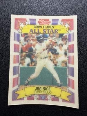 1992 Kellogg's Corn Flakes Baseball Jim Rice 3D All Star #8 - Boston Red Sox