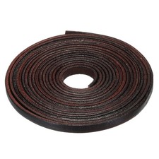 3.3 Yards 6mm Flat Leather Cord, Leather Lacing Strips for DIY Crafts Coffee