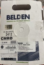 Belden 2412 008U1000 CAT6+ Network Cable 4-Pair U/UTP CMR, 23AWG, 1000 ft, Gray