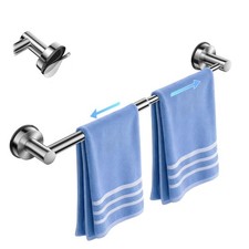 Adjustable Suction Cup Towel Bar for Bathroom Wall,14.6Inch 24 Inch Towel Rac...
