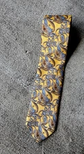 New $195 Robert Talbott Yellow Paisley Best Of Class Silk  Tie