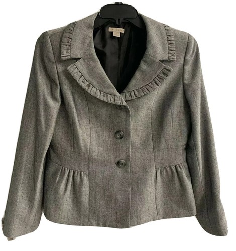 Kim Rogers Womens Gray Blazer Size 10 