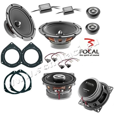 Kit 6 Speakers for OPEL Vauxhall CORSA D Alpine with adapters and spacer rings