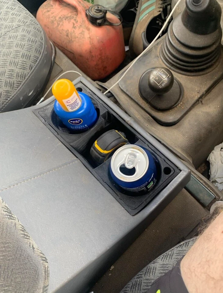 Caixa cubículo copo duplo/suporte para telefone/inserção de armazenamento - Land Rover Defender fabricado no Reino Unido - Imagem 3 de 4