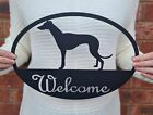 Greyhound Welcome Sign Plaque | Metal Wall Art | Gift for Dog Lovers | Whippet