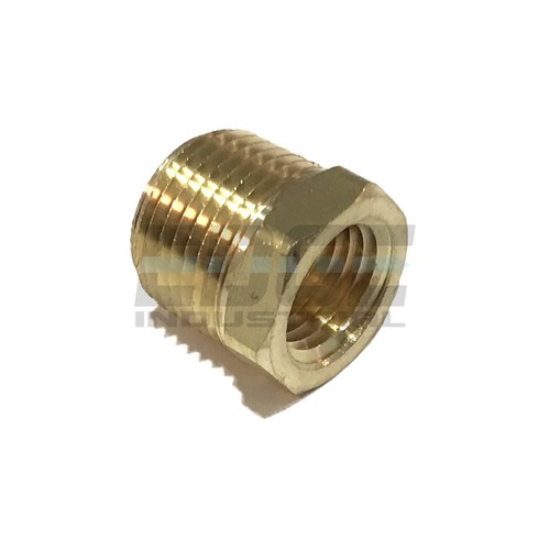 BRASS HEX BUSHING REDUCING NPT THREADS PIPE FITTING 3/8 MALE X 1/4 FEMALE QTY 25