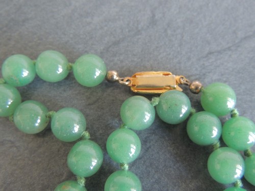 Hermosa Collar Vintage En Piedra Dura Ónix Verde , Años 60 - Imagen 5 de 9