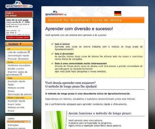 Deutsch lernen für Brasilianer, Brasilianisch - Deutsch Online Basiskurs A1+A2