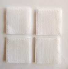 4/pc Hook & Loop Strips tape 1.5x1.5" White color Nylon/Plastic No glue Need Sew