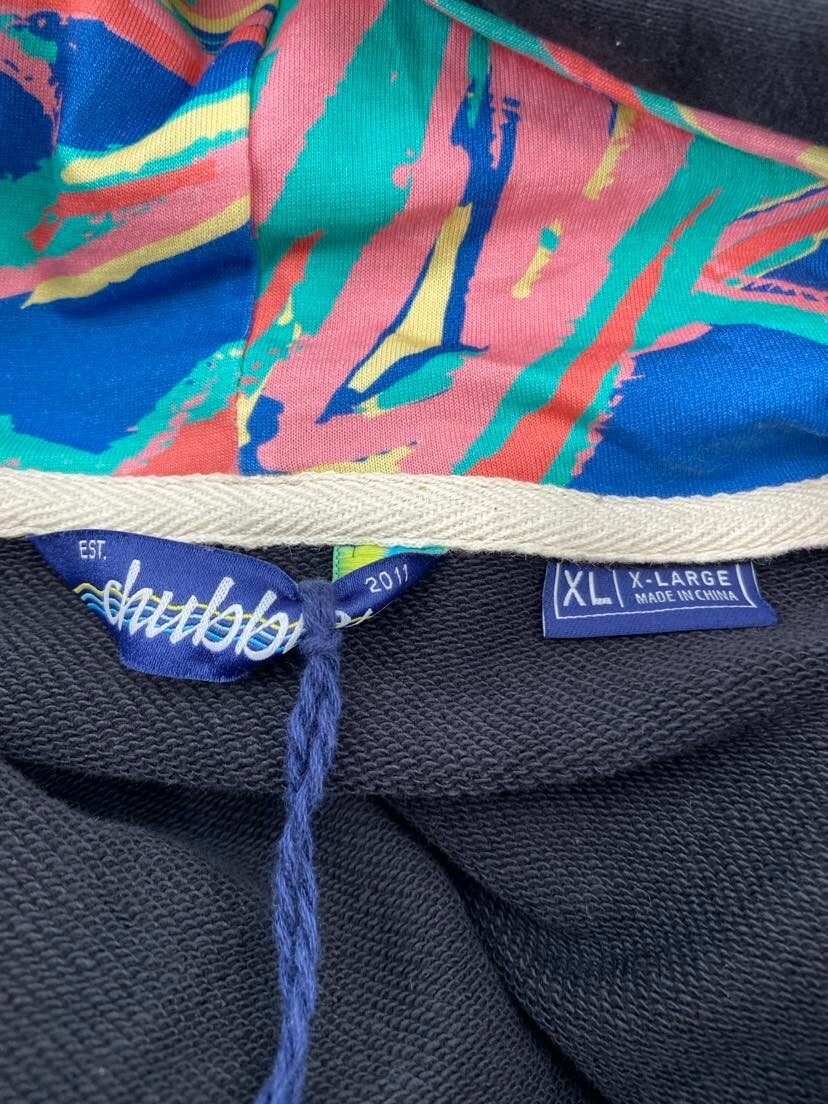 NEW Chubbies 614231-025 The Night Schwoodie FZ Terry Hooded Black Jacket Mens XL