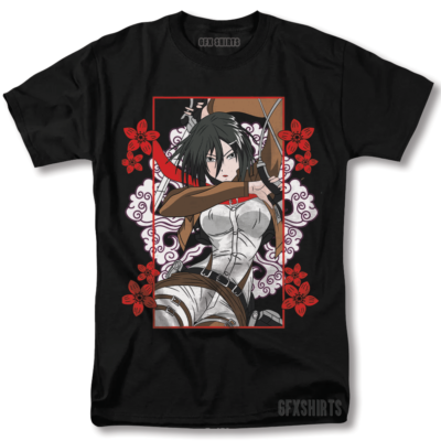 Attack On Titan Mikasa Ackerman Shingeki Shirt No Kyojin Anime Graphic  T-Shirt