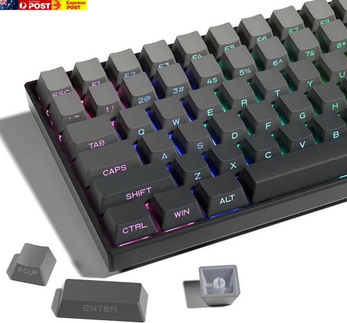 Double Shot PBT Keycap Set with Side Shine through Character, for Mechanical Key