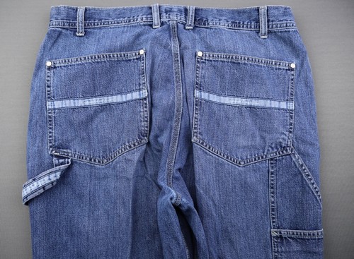 Pantalones de mezclilla vintage para hombre Calvin Klein carpintero de doble piedra lavados talla 34 (MSR 35x29) - Imagen 8 de 10