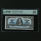 1937 Canada Bank of Canada Bc-23c 5 Dollars Pmg 45 Choice Extremely Fine