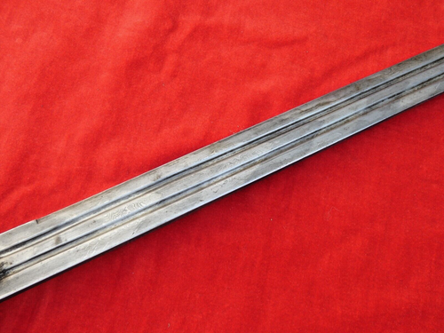 SUPERB INDIAN HUNTING SWORD CHEVRON PATTERN DAMASCUS BLADE Tiger Hilt dagger 19c - Picture 13 of 24