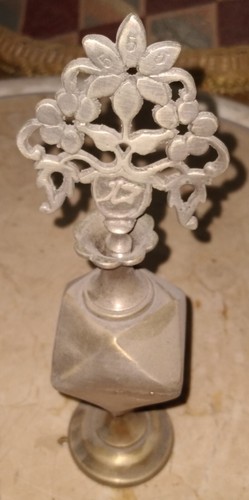 ANTIQUE EGYPTIAN KOHL CONTAINER & APPLICATOR - RARE FIND! ,SILVER PLATED - Picture 7 of 8