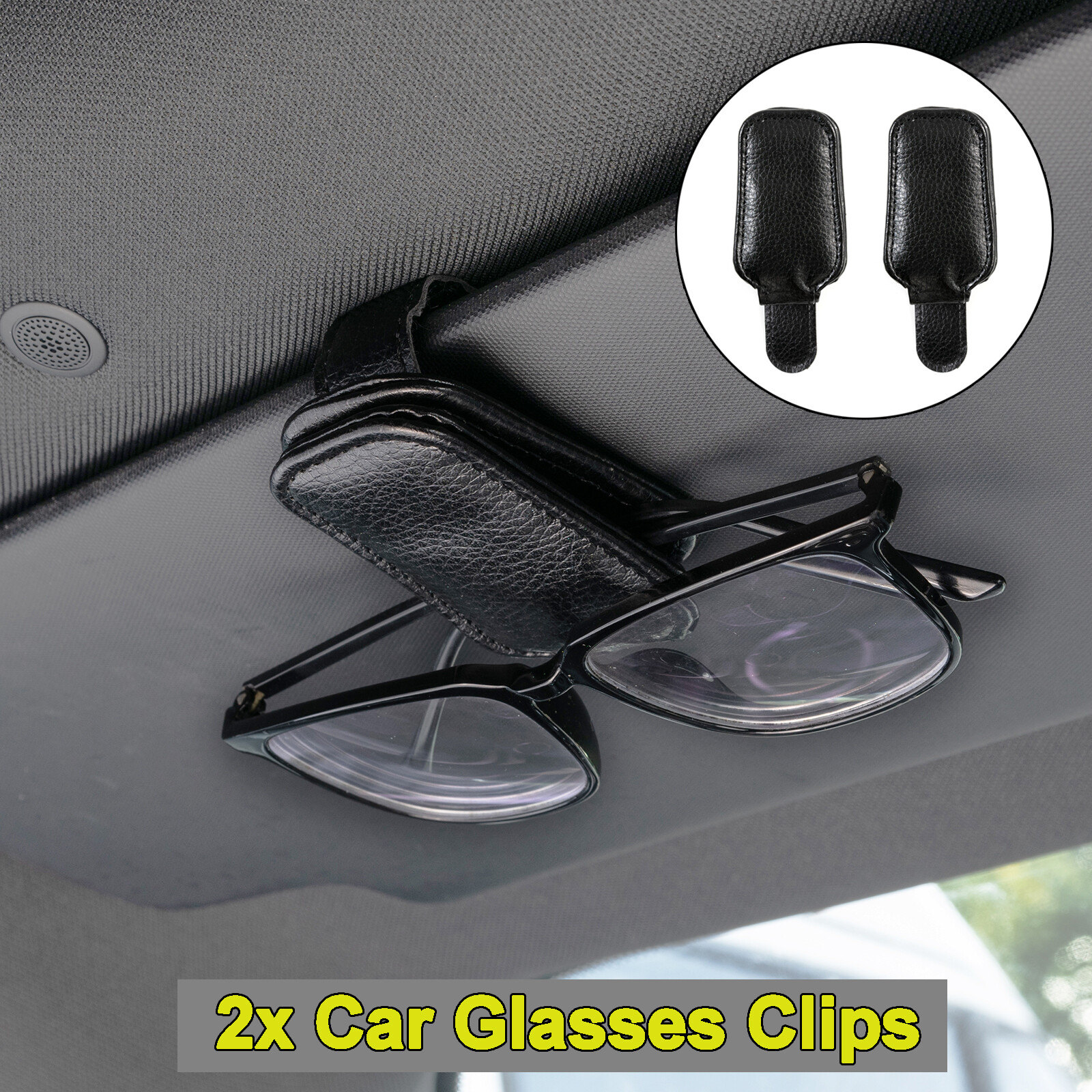 2X UniversalAuto KFZ Sonnenblende Clip Brillen Halter Sonnenbrille