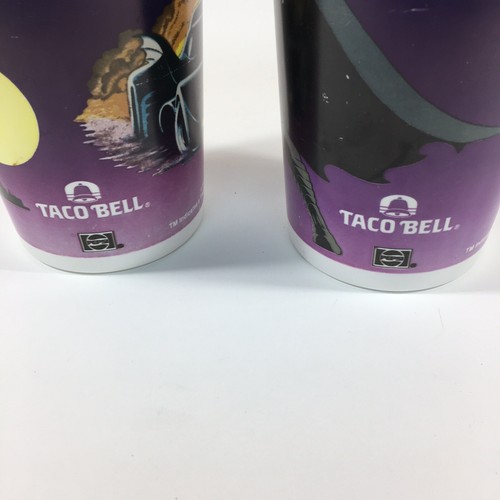 Vintage 1989 Batman Taco Bell Plastic Cups, Lot of 2 Batman, Batmobile - Picture 5 of 10