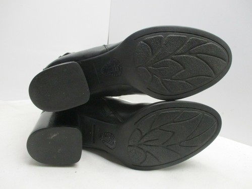 Born schwarze Leder-Stiefeletten mit Reißverschluss und Schnalle Damen Größe 8,5 M Stil D71703 - Bild 7 von 8