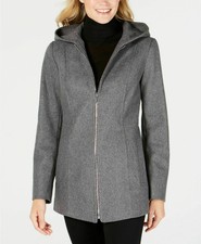 London Fog Hooded Coat Size L Grey
