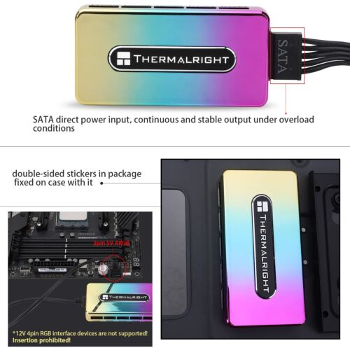 Thermalright Integrato ARGB Fan Hub, 10 Porte 3 Pin PC Fan Controller, 5V Ventola... - Foto 4 di 9