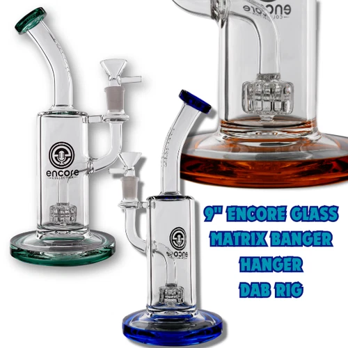 9" Matrix Showerhead Perc Asst Colors Hookah Water Pipe Glass Tobacco Bong