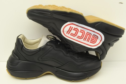Authentic Gucci Rhyton Sega Red Logo Black Sneakers Size 6.5 Athletic Shoes - Picture 6 of 16
