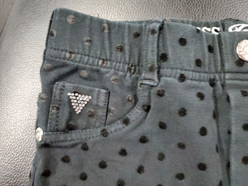 GUESS Girl's Super Cute Black Polka Dots Skinny Designer Pants size 5 - Picture 8 of 10