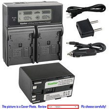 Kastar Battery LCD Dual Fast Charger for Canon BP-970G Canon GL1 GL-1 GL2 GL-2