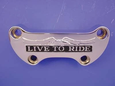 PONTET DE GUIDON LIVE TO RIDE CHROME POUR HARLEY-DAVIDSON - Photo 1/2