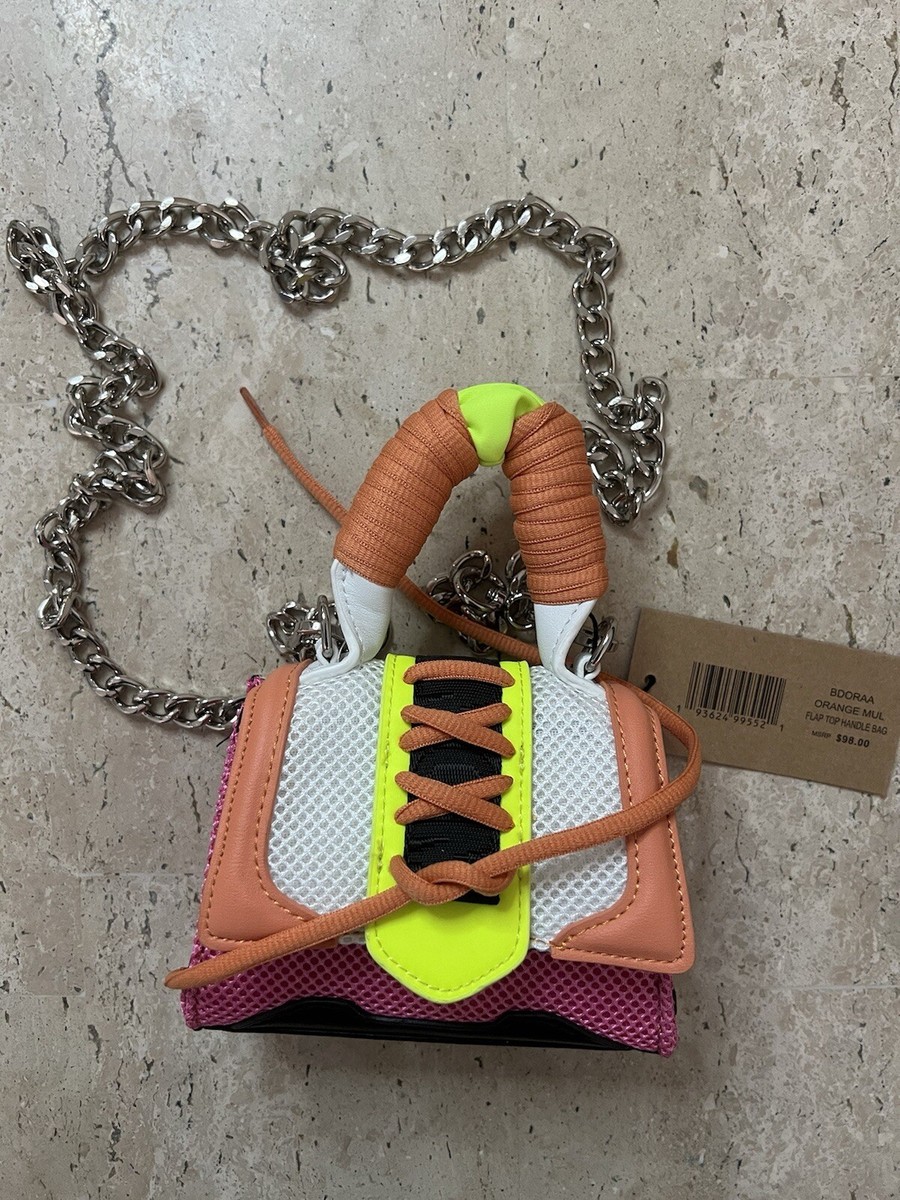 STEVE MADDEN BDORAA Mini Flap Top Crossbody Chain Handle Bag Purse