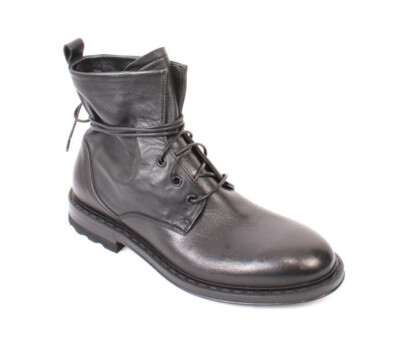 FABI 0665 Black Leather Lace-Up Ankle Boots 41 / US 8 | eBay