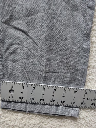 Pantalón Hoerey Mezcla de Lino Para Hombre Calce Ajustado Gris Recto Talla 40 - Imagen 8 de 8