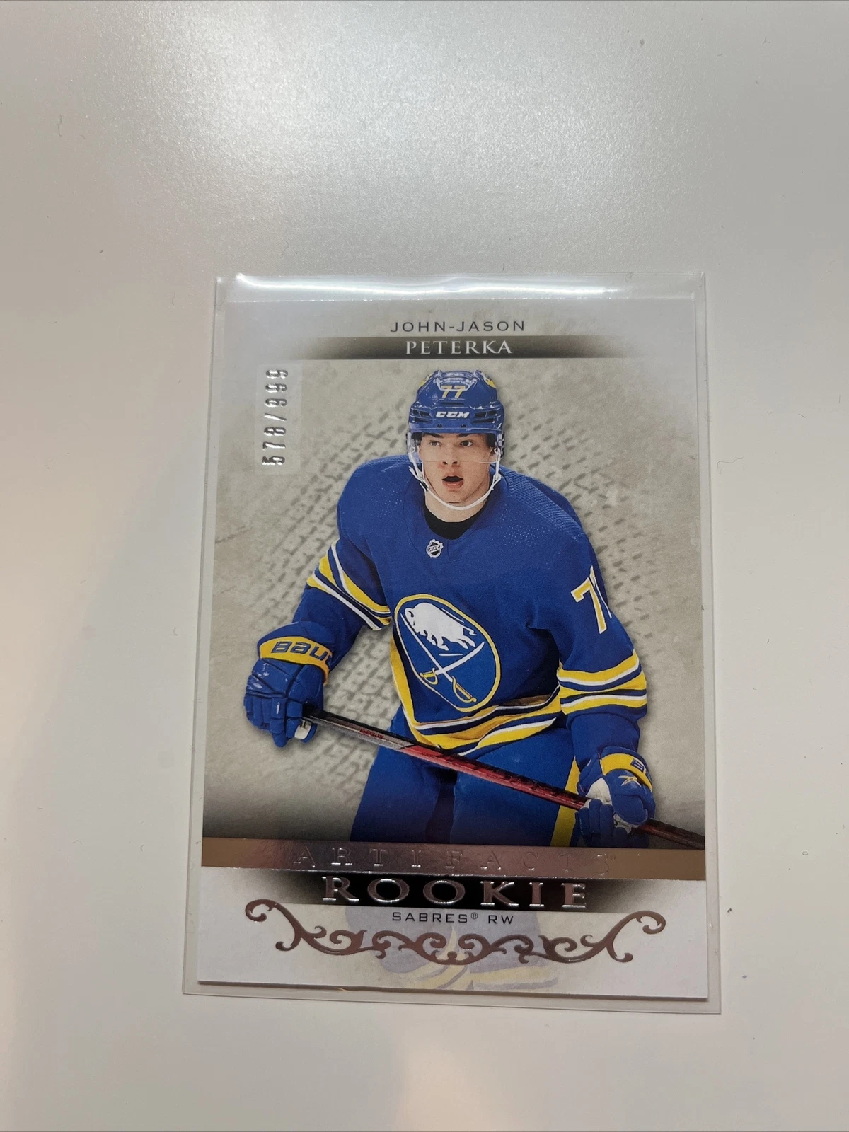 John-Jason Peterka 578/999 2021-22 Upper Deck Artifacts RC #RED184