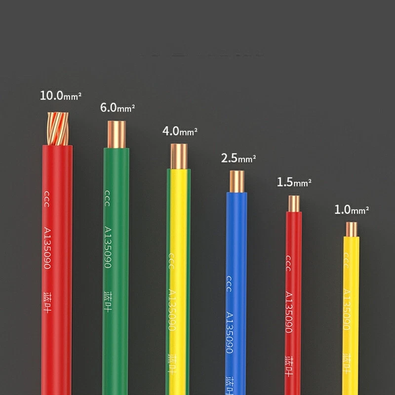 BV Pure Copper Single Core Hard Wire PVC Insulated 1/1.5/2.5/4/6/10mm² 4 Colors - Image 3 of 4
