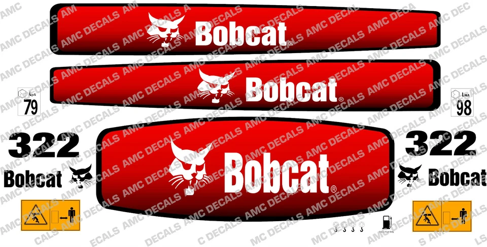 Bobcat 322 Mini Bagger Aufkleber - Bild 1 von 1