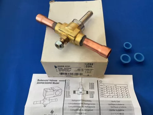 EMERSON Solenoid Valve 200RB 6T5T 5/8” ODF Sweat Extend    Less Coil