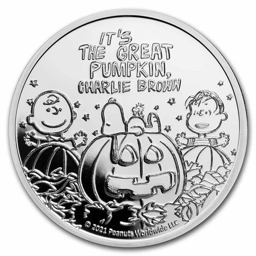 Peanuts Halloween Charlie Brown Great Pumpkin proof 1 oz silver  255 made