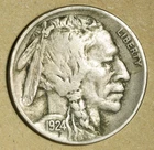 1924-D Buffalo 5c Fully Original Crusty VF Never Cleaned with No Reserve