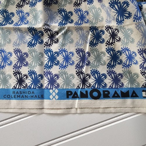 Cotton + Steel Panorama Butterfly Cotton White Blue Fabric 1yd X 45 - Picture 4 of 4