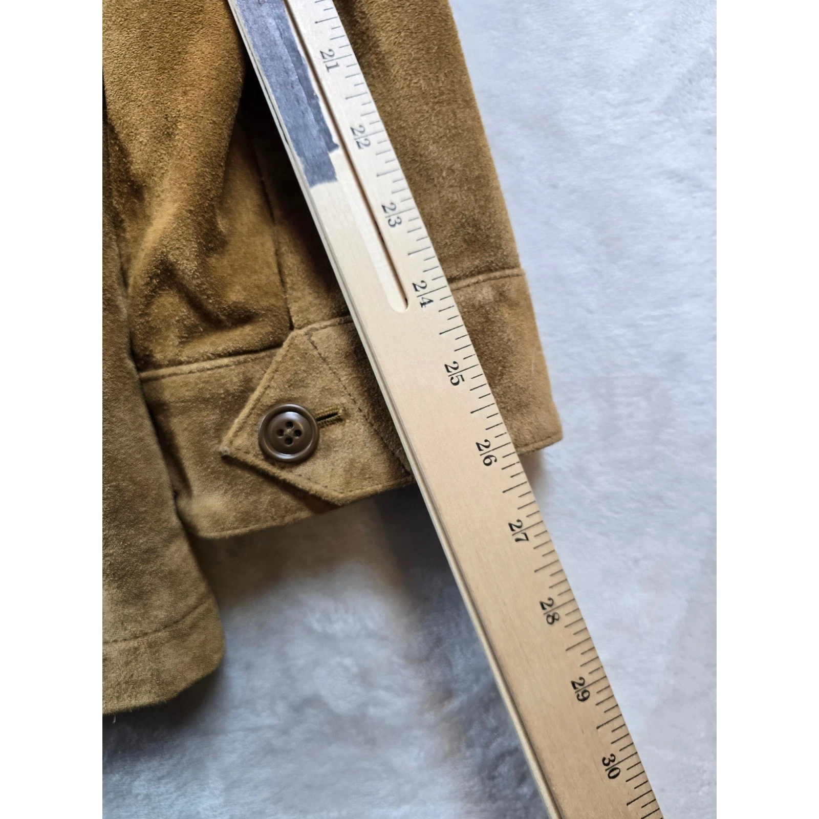 Vintage GAP Leather Suede Sherpa Jacket Mens XL Tan Brown Zip Car Coat Trucker image 9
