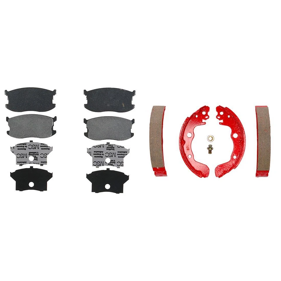 Pastillas de freno delanteras metálicas y zapatas traseras Element3 para Isuzu I-Mark 1985-1989 Foto 4 de 4