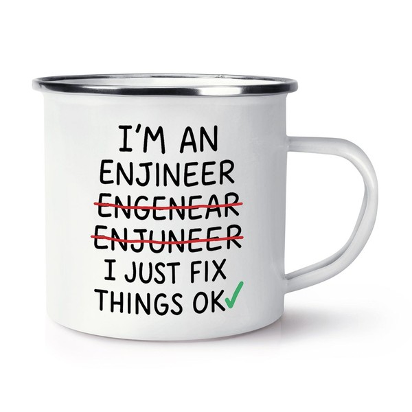 Gift Base Emaille Becher Tasse Spruch Vatertag Camping-image