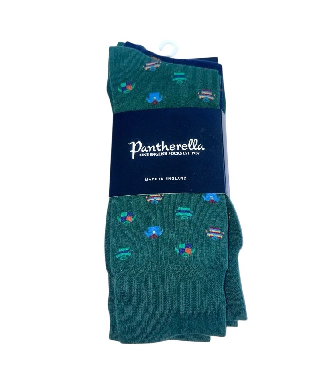 Pantherella Men’s Socks 3 Pack Dress Knit Cotton Medium 7.5-9.5 UK Designer New