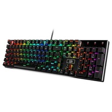 Redragon K556 RGB Wired Mechanical Keyboard 104 Keys Hot-Swap Quiet Red Switch