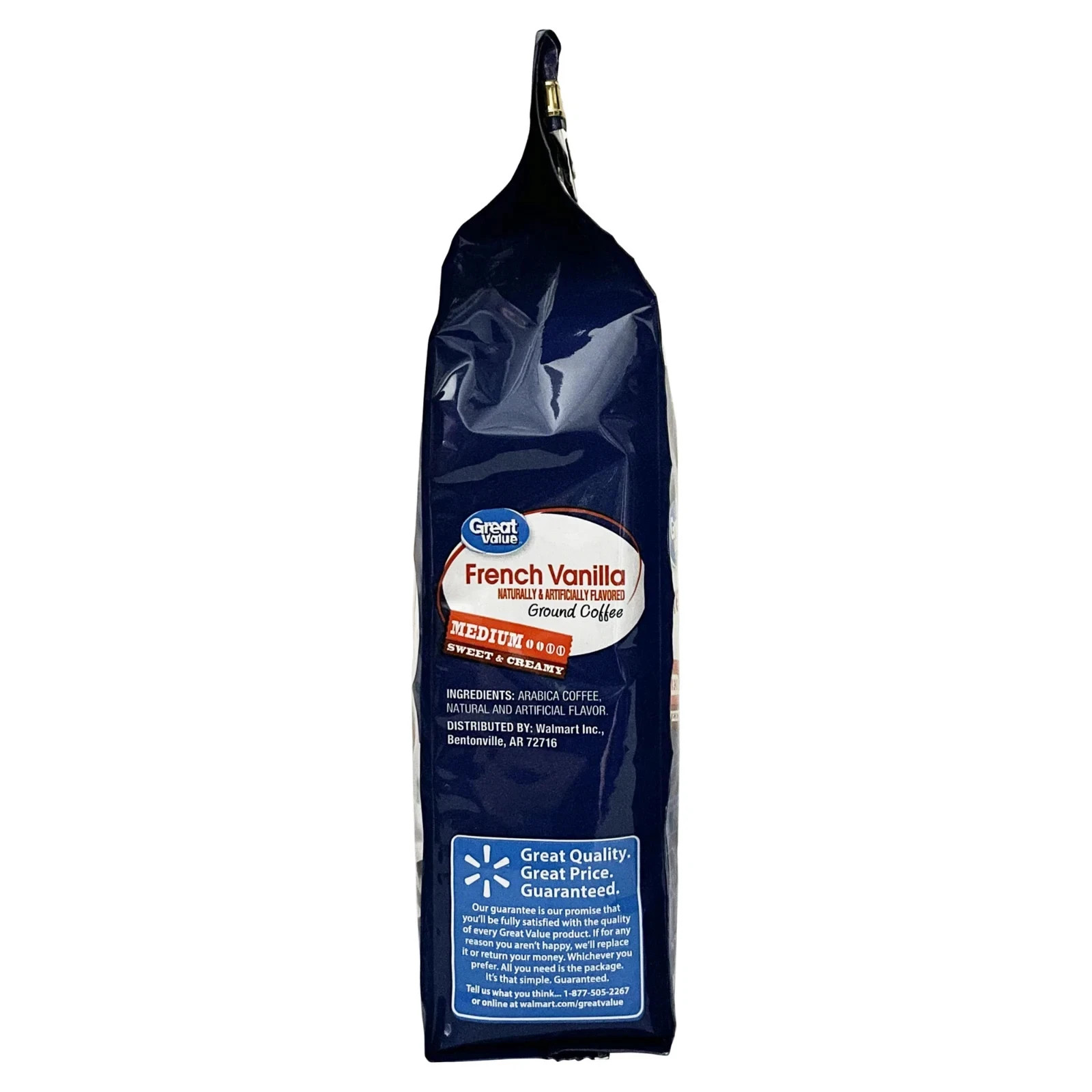 Great Value French Vanilla Medium Roast Ground Coffee, 12 oz, Bag FREESHIPPING