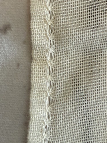 Vintage Linen tablecloth Hand Embroidered Ivory Gray Abstract Venice Italy 54X54 - Picture 7 of 24